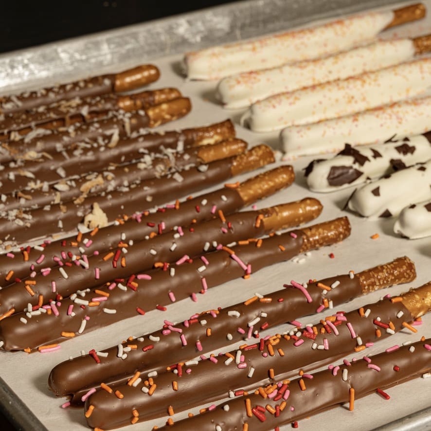 Chocolate Covered Pretzel Rods