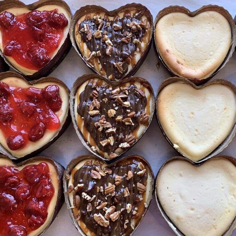Heart Shaped Cheesecakes